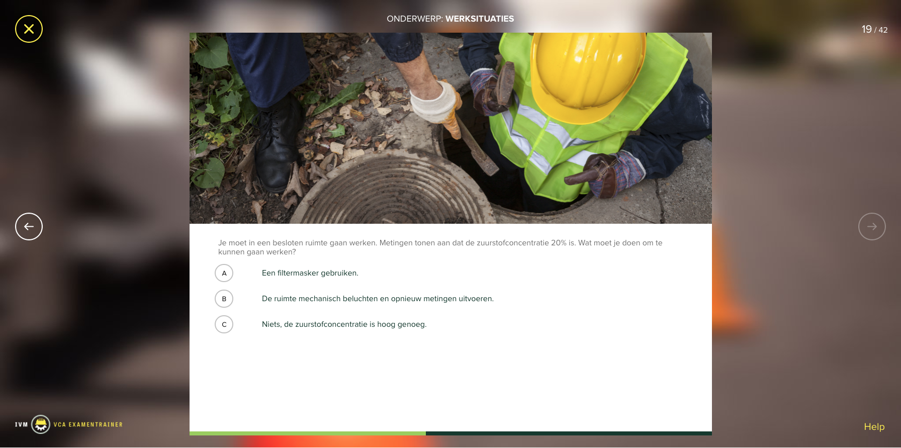 IVM VCA Werken in besloten ruimten - zuurstof percentages.